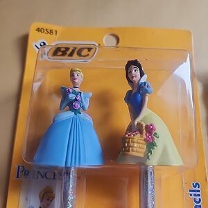 Bic Vintage 1990s NOS Disney Princess #2 Lead Pencils Snow White & Cinderella